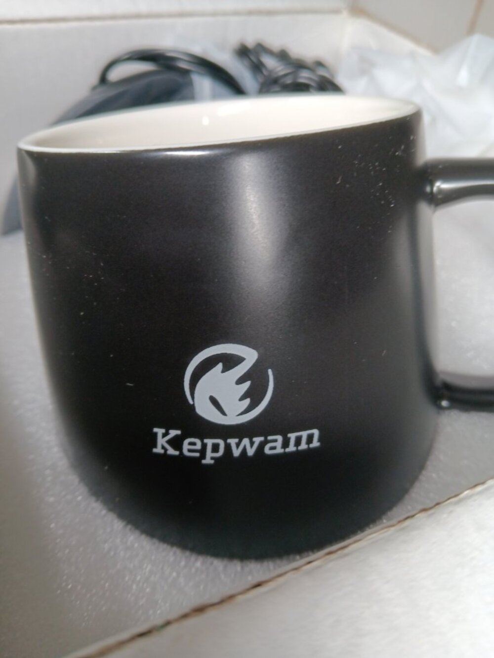 Kepwam DS1277 Keep warm Coffee Mug Black Corded Gift Idea
